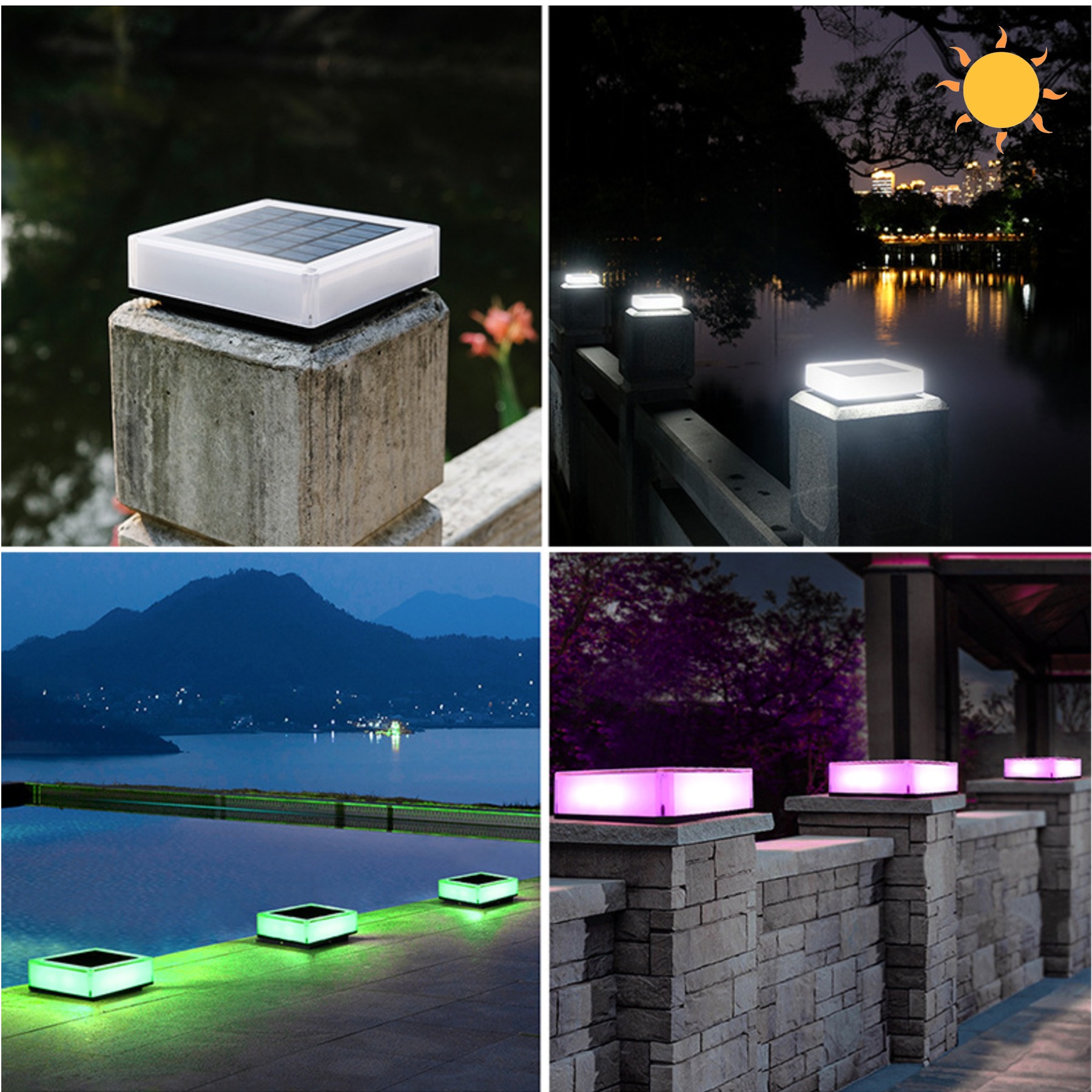 HVB-K51-A 태양광 LED 정원등 솔라투광등 야외 조명 테라스
