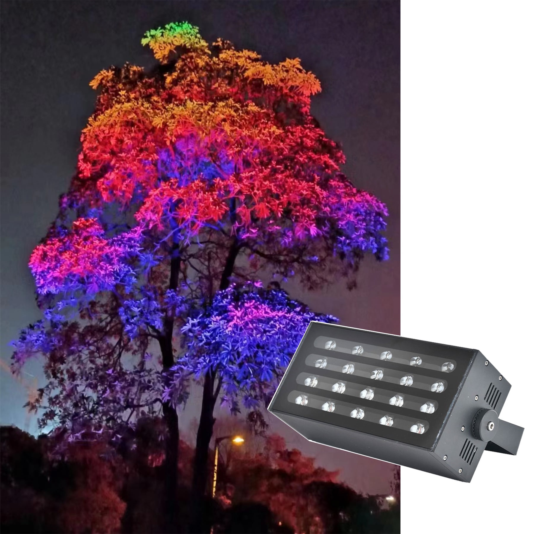 50W 무지개 투광등 수목등 RGB 풀칼라 LED 간판 야외 조명 경관조명 조형물 HVA-Q58
